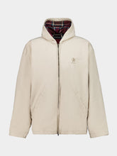 Balenciaga Beige Hooded Zip-Up Cotton Jacket