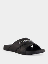 Balenciaga Black Sporty Pool Slide Sandals