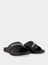 Balenciaga Black Sporty Pool Slide Sandals