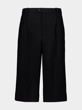 Saint Laurent Black Wool Gabardine Bermuda Trousers