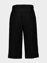 Saint Laurent Black Wool Gabardine Bermuda Trousers