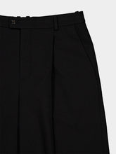 Saint Laurent Black Wool Gabardine Bermuda Trousers