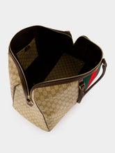 Gucci Sand and Brown Medium GG Duffle Bag with Web