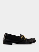 McQueen Black Wishbone Leather Loafers
