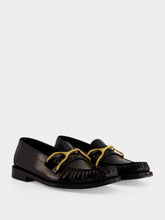 McQueen Black Wishbone Leather Loafers