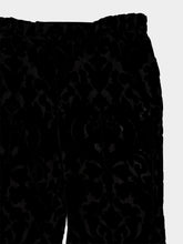 Gucci Black Floral Devoré Velour Flared Trousers