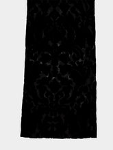 Gucci Black Floral Devoré Velour Flared Trousers