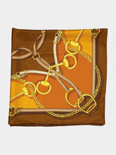 Gucci Orange Reversible Equestrian Silk Carré
