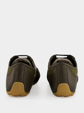 McQueen Olive Green Boxe Mixed-Media Sneakers