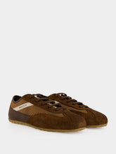 McQueen Brown Boxe Mixed-Media Sneakers