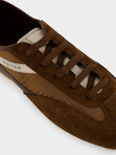 McQueen Brown Boxe Mixed-Media Sneakers