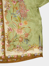 Zimmermann Khaki Scarf Floral Indra Shirt