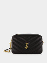 Saint Laurent Black Loulou Medium Matelassé Lambskin Camera Bag