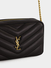 Saint Laurent Black Loulou Medium Matelassé Lambskin Camera Bag