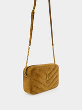 Saint Laurent Caramel Cognac Loulou Matelassé Suede Camera Bag