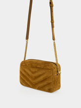 Saint Laurent Caramel Cognac Loulou Matelassé Suede Camera Bag