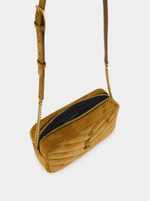 Saint Laurent Caramel Cognac Loulou Matelassé Suede Camera Bag