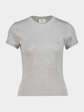 Saint Laurent Heather Grey Cassandre Fitted T-Shirt
