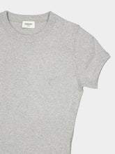 Saint Laurent Heather Grey Cassandre Fitted T-Shirt