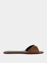 Saint Laurent Aesthetic Brown Babylone Leather Slides