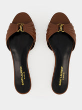 Saint Laurent Aesthetic Brown Babylone Leather Slides