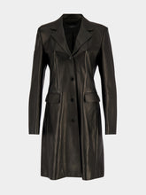 Gucci Black Soft Leather Long Coat