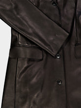 Gucci Black Soft Leather Long Coat