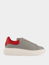 McQueen Grey and Red Oversized Leather Sneakers