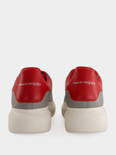 McQueen Grey and Red Oversized Leather Sneakers