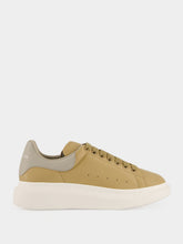 McQueen Sand and Stone Oversized Leather Sneakers