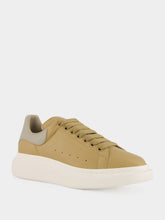 McQueen Sand and Stone Oversized Leather Sneakers