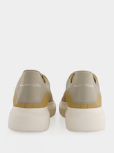McQueen Sand and Stone Oversized Leather Sneakers