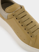 McQueen Sand and Stone Oversized Leather Sneakers