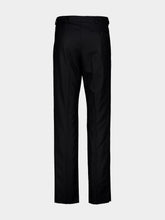 Saint Laurent Black Tapered Wool Flannel Trousers