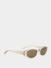 Balenciaga Beige Nova Oval Sunglasses