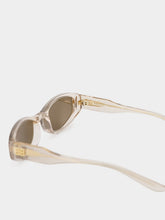 Balenciaga Beige Nova Oval Sunglasses