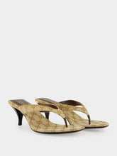 Gucci Sand and Dark Brown GG Canvas Thong Sandals