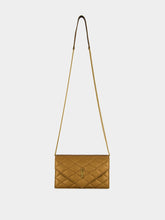 Saint Laurent Cool Bronze Paris Metallic Leather Chain Wallet