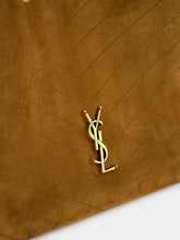 Saint Laurent Caramel Cognac Niki Suede Shopping Bag