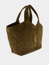 Saint Laurent Light Musk Icare Medium Quilted Suede Bag