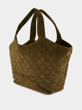 Saint Laurent Light Musk Icare Medium Quilted Suede Bag