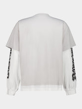 Balenciaga Light Grey and White Hybrid Double T-Shirt