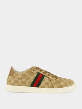Gucci Sand and Brown GG Canvas Stretch Sneakers