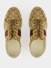 Gucci Sand and Brown GG Canvas Stretch Sneakers