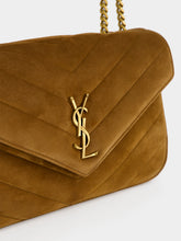 Saint Laurent Caramel Cognac Loulou Medium Suede Bag
