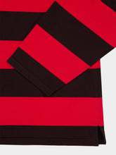 Balenciaga Dark Brown and Red Longsleeve Polo