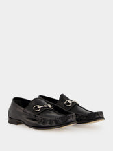 Gucci Black Leather Lugano Loafer