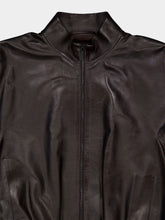 Gucci Dark Brown Nappa Leather Bomber Jacket