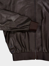 Gucci Dark Brown Nappa Leather Bomber Jacket