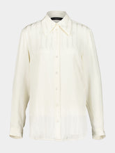 Gucci Ivory Interlocking G Chain Silk Shirt